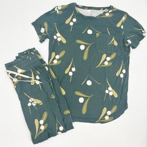 Lates‎ Womens Berries Print Modal Blend Lounge Sleepwear Pajama Set Size S Green